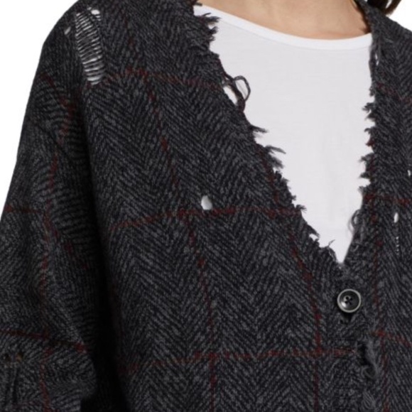 R13 Gray Distressed Long Cardigan - Picture 5 of 16